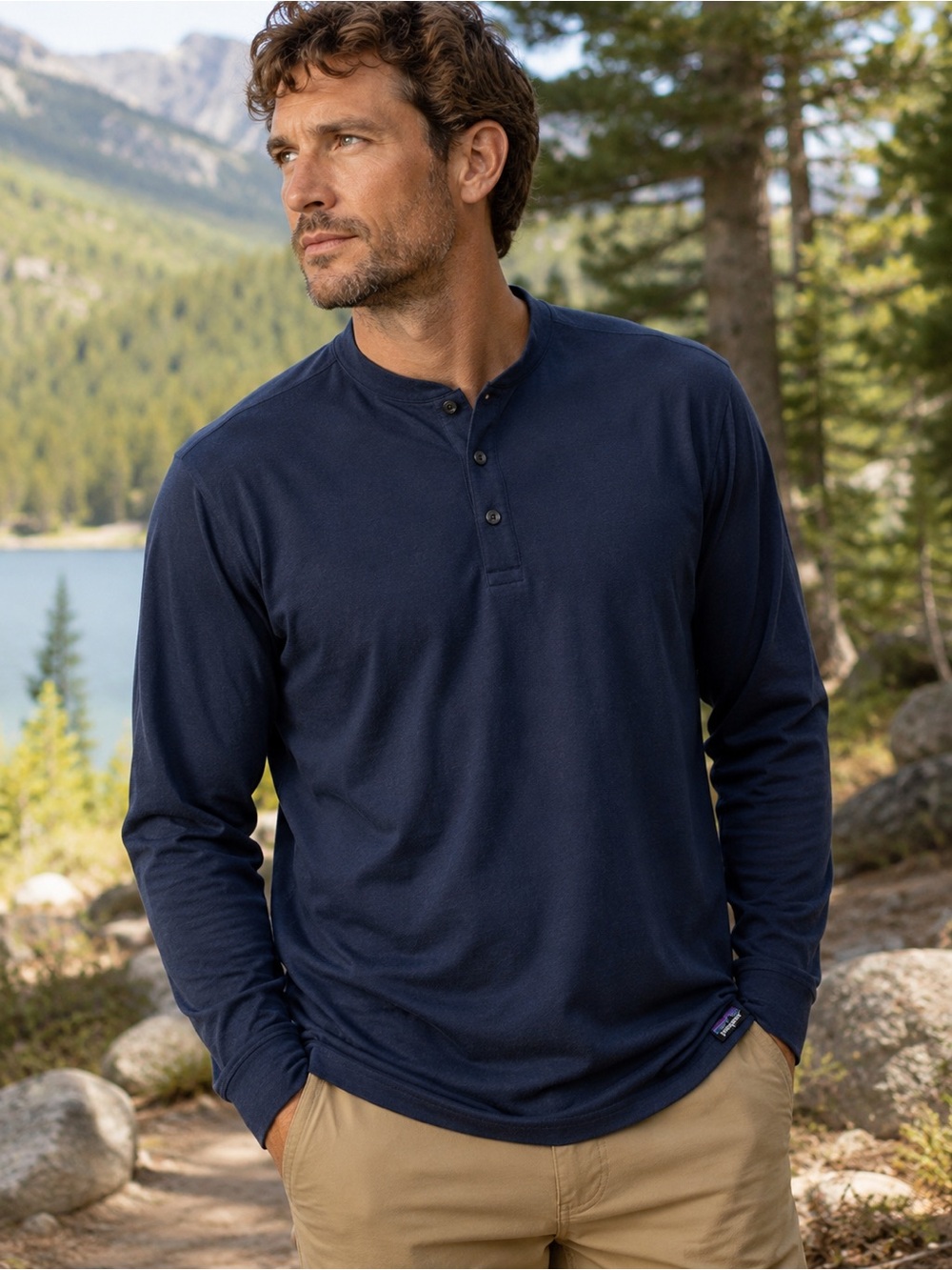 Vintage Patagonia Capilene Henley Navy Men’s Small Made in USA